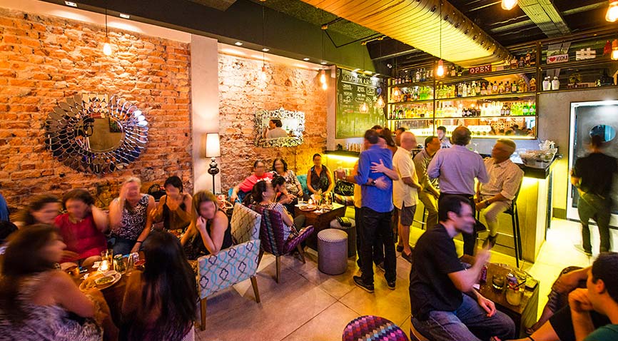 Garoa Bar Lounge, no Leblon: especializado em gim tônicas