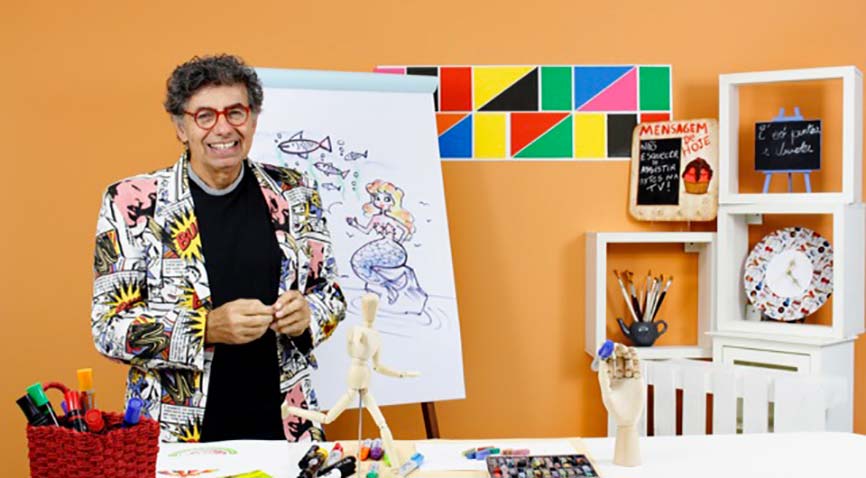 A Caçula da Barra oferece uma oficina de desenho com o mestre da arte, Daniel Azulay.